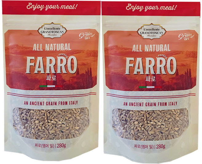 르셀란테그라노토스칸 그레인온 파로 엠머 밀, 280g, 2개