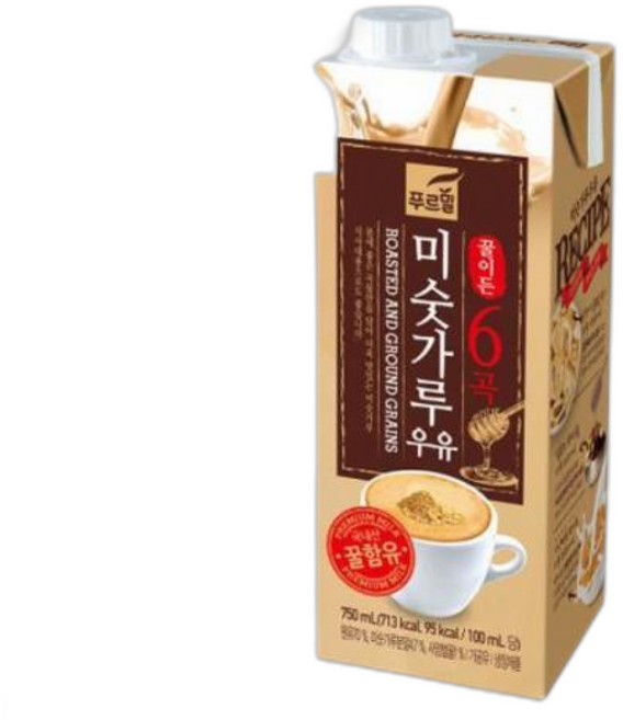 푸르밀 꿀이든 6곡 미숫가루 우유 750ml x 8팩