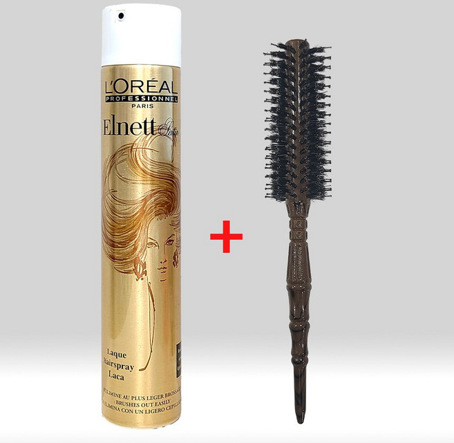 로레알 에르네뜨 헤어스프레이 500ml +롤브러쉬 증정 앞머리 스타일링 고정 픽서, 1개