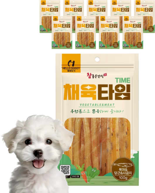 참좋은간식 채육타임 강아지 말랑 쫀득 야채육포간식