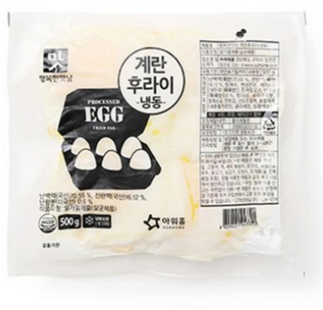 아워홈 행복한맛남 냉동 계란후라이 500g, 1개