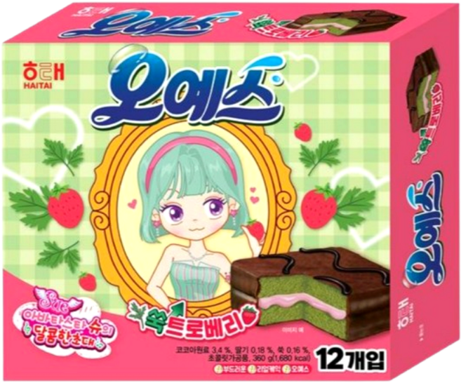 해태제과 오예스 쑥트로베리 360g, 1개
