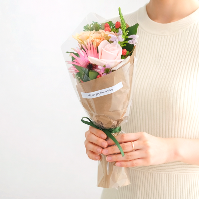 피엘플라워 스윗 한다발 생화 꽃 택배 감사인사 사랑 축하 응원, 1개, 스윗up한다발