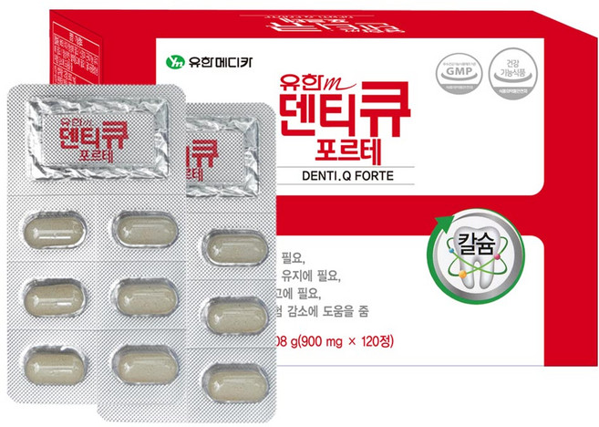 유한메디카 덴티큐 포르테 2개월분 칼슘, 120정, 1개