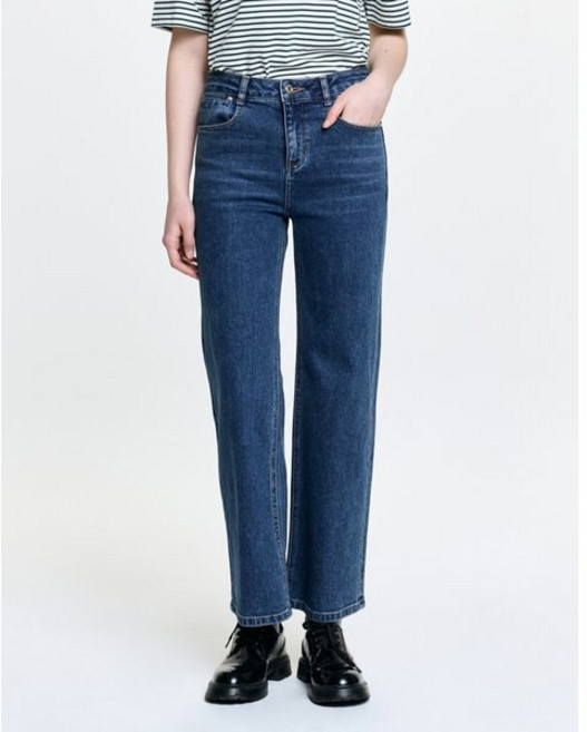 정품 헤지스레이디스 [26SS] [BEST] 세미와이드 데님 팬츠 네이비 HSPA6BC85N2