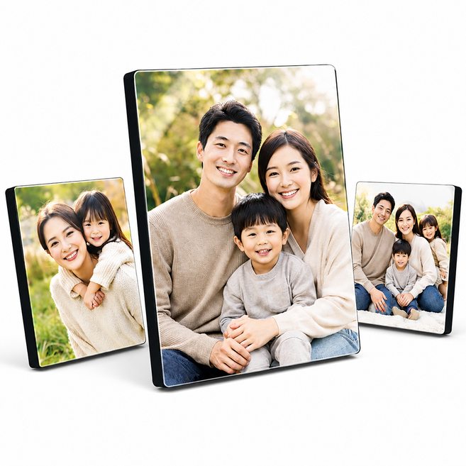 신원액자 디아크액자 주문제작 사진인화 아크릴액자_사각푸울액자_웨딩 돌잔치 백일 졸업 가족사진액자 포토테이블액자, 아크릴액자 (무프레임)
