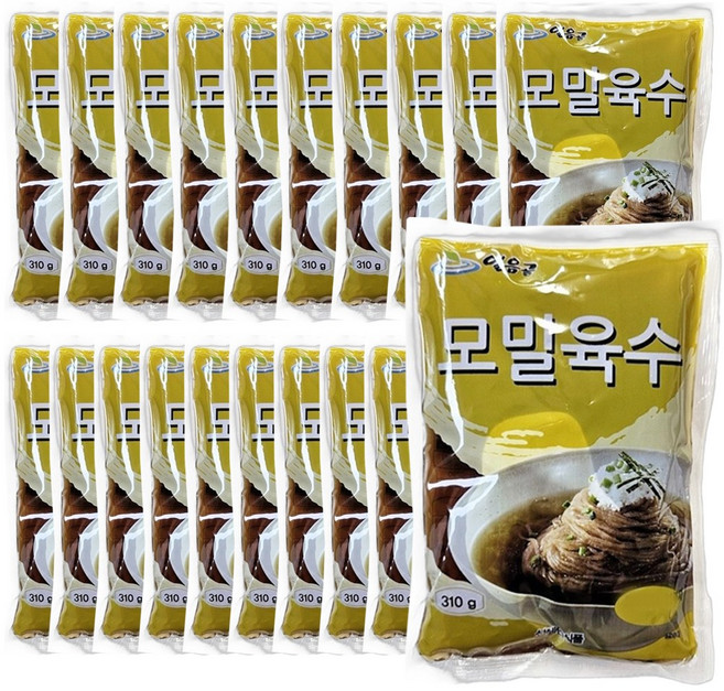 [특가할인] 여름필수 시원한 얼음골 국산 메밀소바 육수 모밀 육수 업소용, 310g, 20개