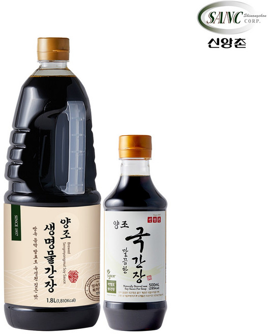 신앙촌 양조 생명물간장 1.8L 깔끔한 국간장 500mL 본사직영, 1개, 2.3L