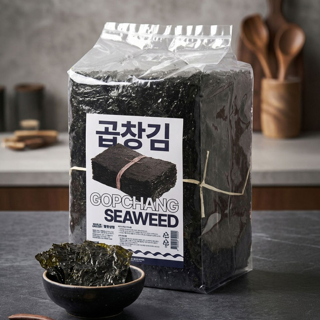 말린상점 곱창김 100매 국내산 햇김 곱창돌김 신안 완도 해남 진도, 450g, 1개
