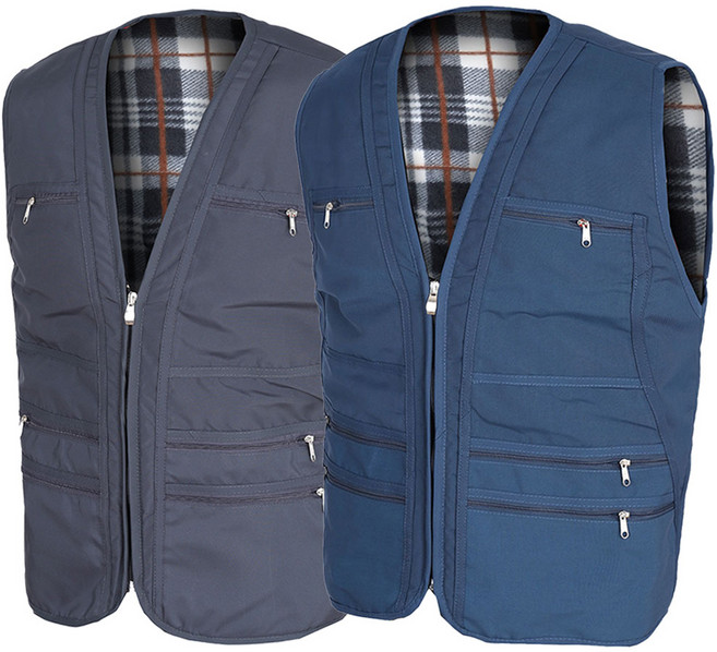 노블코리안 1+1 겨울 등산복 단체조끼 작업조끼 등산조끼 기모 빅사이즈 다용도 포켓