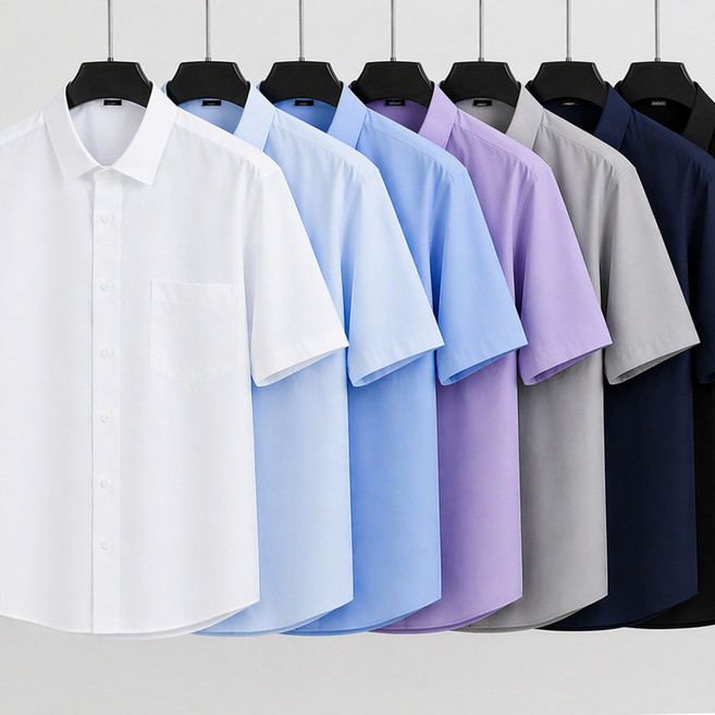 반팔 7종 레미지오 프리미엄 무지 일반핏 와이셔츠 남자 남성 M~4XL빅사이즈