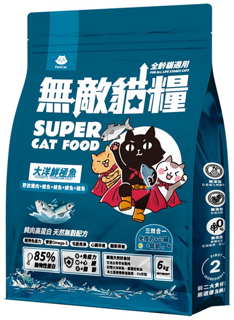 PurrCat 無敵貓糧 大洋鮮極魚 6KG, 1個, 單包無贈品