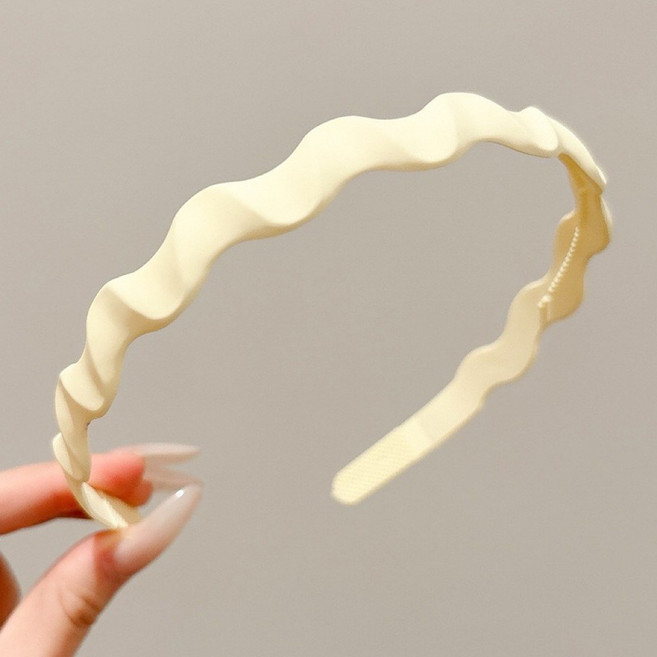 梅子醬新款波浪帶齒髮箍 韓系防滑洗臉專用髮箍 女高級感壓髮頭箍 髮卡洗臉頭飾