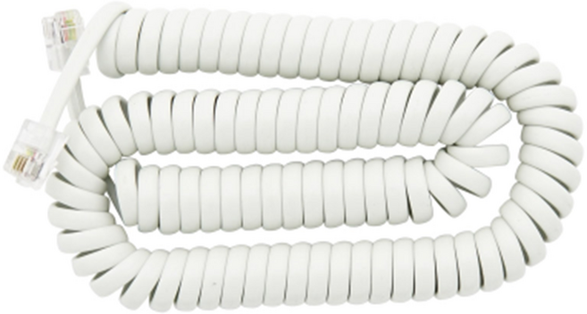 늘어나는 전화기헤드선 수화기케이블 스프링 둘다남자 사무실 가정용 아이보리