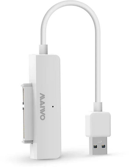 초소형 SSD 인클로저 MAIWO 외장 하드 드라이브 케이스 HDD SATA-USB 3.0 C타입 5Gbps 속도 SATA 6TB 스토리지 박스 2.5 인치, K104A-WH