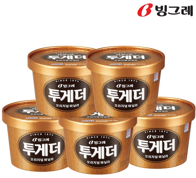 [쇼핑엔티] 빙그레 투게더 바닐라 900ml 5개