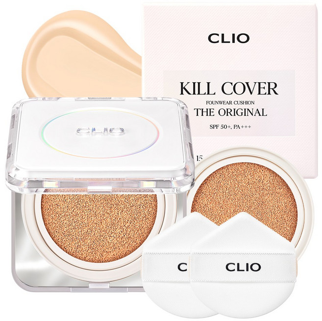 클리오 킬커버 파운웨어 쿠션 디 오리지널 기획세트+단독증정, 21N 리넨
