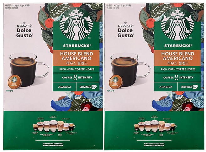 [코스트코]스타벅스 BY네스카페돌체구스토 하우스블렌드 캡슐 60P, 8.5g, 60개입, 2개