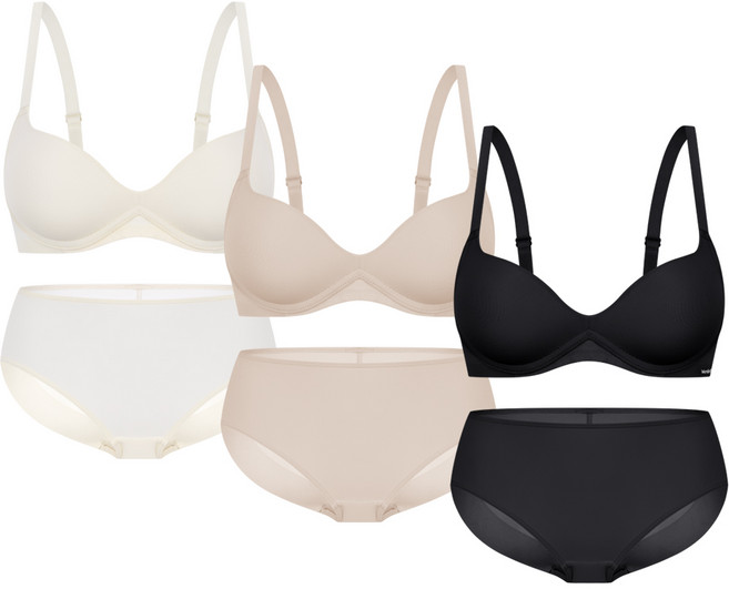 [Wonderbra] 일체형 볼륨몰드 노와이어 브라팬티 6종세트 택 1