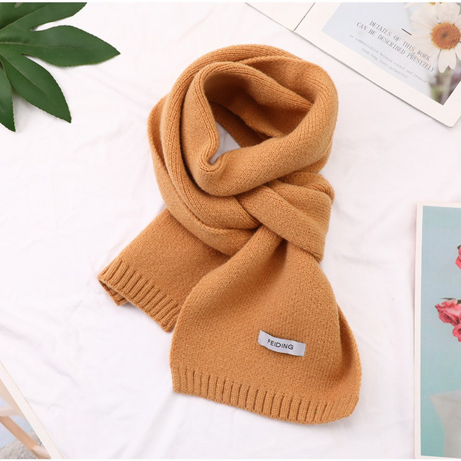 에보윈 베이직 쁘띠 니트머플러 소프트 무지 데일리 목도리