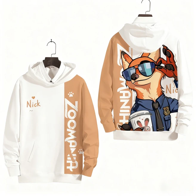 새로운 Zootopia2 후드티 주디 홉스 풀오버(소년 소녀 청소년 성인) 겨울 따뜻한 캐주얼 스포츠 긴 탑, 08 150, 11 1120-99-LMB-15