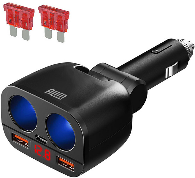 차량용 2구 멀티 시거잭 소켓 3포트 초고속 충전기 볼트게이지