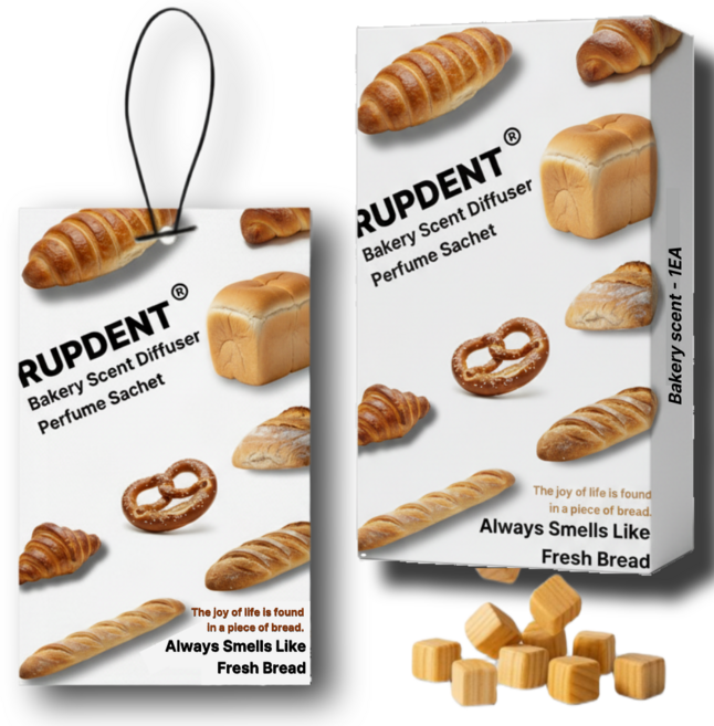 룹땅 베이커리향 차량용 샤쉐 방향제, 빵향, 1개, 10ml