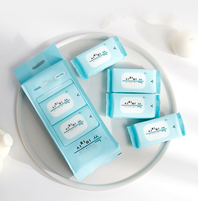 한스웰 시치미 쓱 초미니 휴대용 물티슈, 8매, 40개