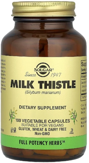 Solgar 솔가 밀크시슬 450mg 베지캡슐 100정, 1개 - 쿠팡