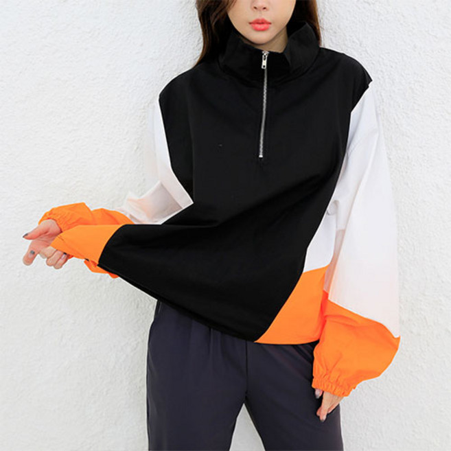 [순이야] S.바람막이 반집업 아노락 바람막이