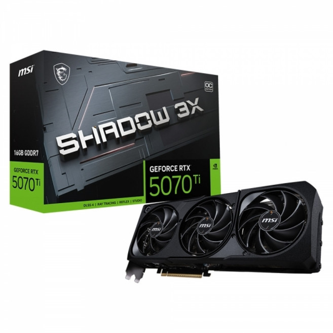 MSI 지포스 RTX 5070 Ti 쉐도우 3X OC D7 16GB, 단일옵션, 단일옵션