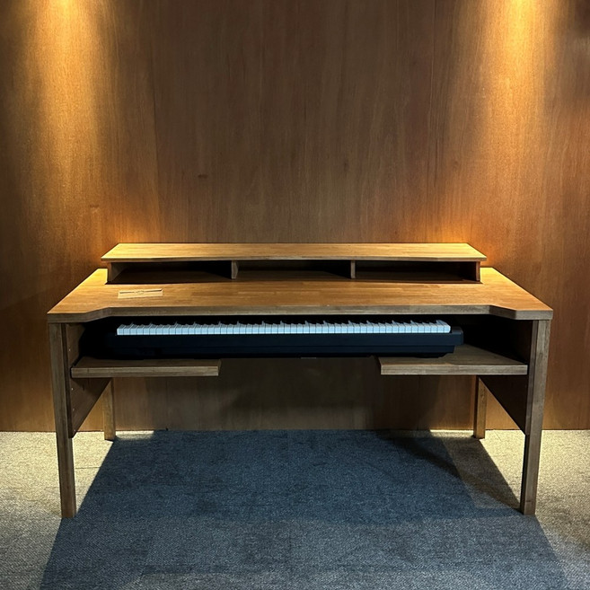 누스 원목 미디데스크 미디책상 건반 작곡 테이블 스튜디오 MIDI SERIES, 프로, 딥브라운
