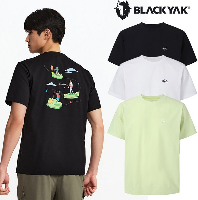 블랙야크 백패킹 그래픽 반팔 티셔츠 1BYRTMU917