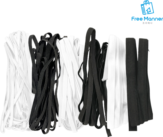 다용도 납작 수선 고무줄 (4골/6골/8골/12골/16골), 1개, 블랙 4골