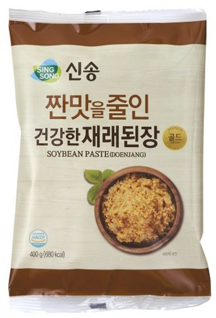 짠맛을 줄인 건강한 재래 된장 신송 400g 비닐, 1개
