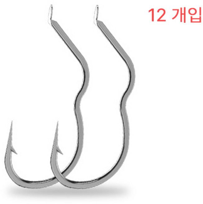 붕어 낚시 바늘 거꾸리바늘 자동입걸림 알바늘 12개입, 1개