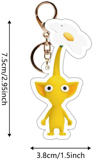 Pikmin 4 皮克敏 鑰匙圈 Nintendo 遊戲周邊, 1個, 【皮克敏黃色】