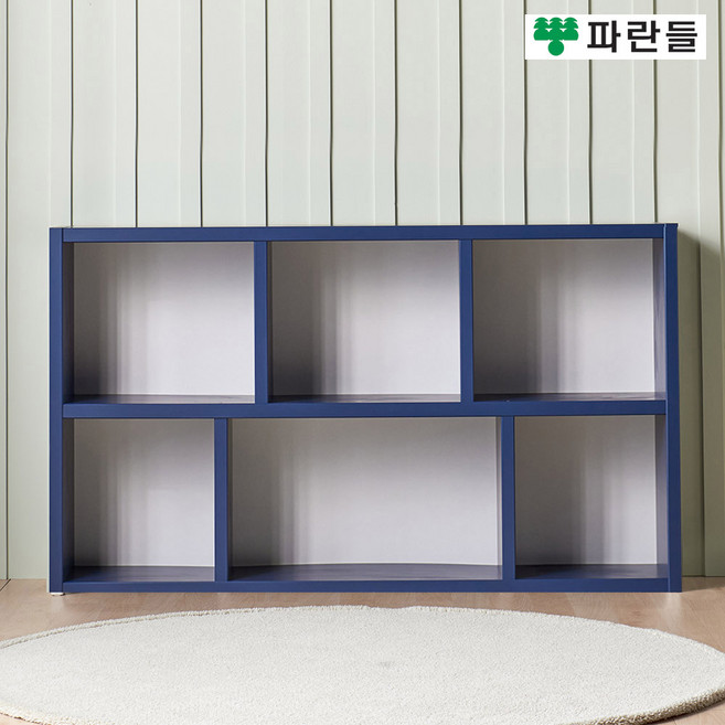 파란들가구 33T 2단 1500 무발 가로책장 2단책장 수납장식장, 인디고블루