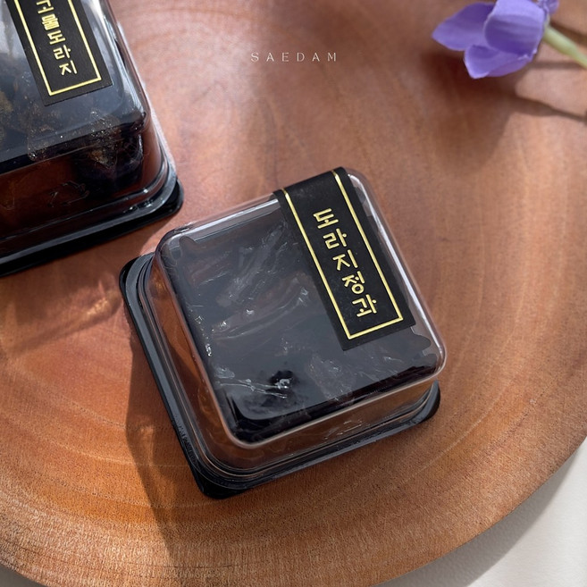 새담 ST316 도라지정과 블랙 금박 스티커, 10장