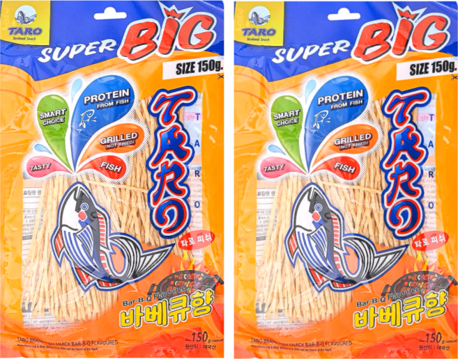 타로 피쉬스낵 바베큐 플레이버, 2개, 150g