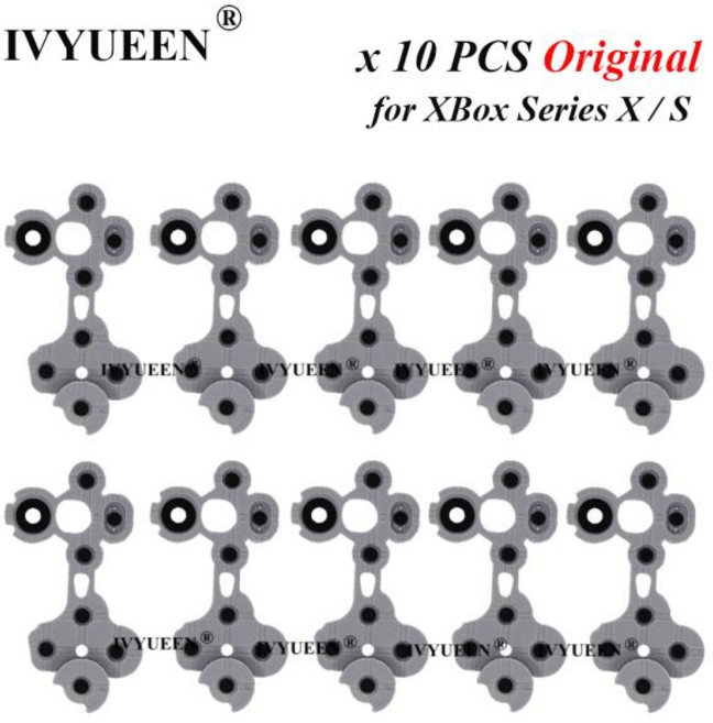 IVYUEEN XBox 시리즈 X S 컨트롤러용 전도성 고무 버튼 접촉 패드 교체 수리 부품 게임 액세서리 10 개, 한개옵션0, 한개옵션1
