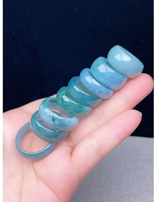 비취반지 옥 반지 혼주 가락지 그린 에메랄드 쌍 한복 원석 천연