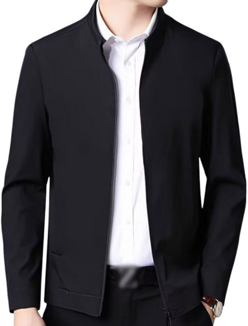 중년 남자 점퍼 봄가을 캐주얼 터틀넥 집업 자켓 빅사이즈 보온 고급 상의 기질 상의 춘추 루즈핏 데일리 아빠룩 코트 아우터 간절기 루즈핏 트랜치코트