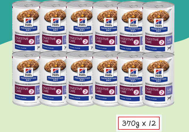 )당일발송( 힐스 독 id i/d 로우팻 캔 370g x 12개 강아지 digestive care low fat original flavor 12캔