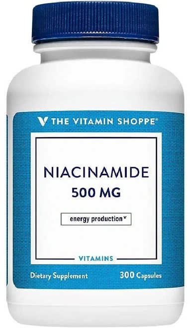 Vitamin Shoppe 나이아신아마이드 500MG은 1일 1회 지원(캡슐 300정), 1개, 300정 - 쿠팡