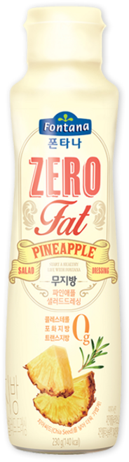 폰타나 무지방 샐러드드레싱 파인애플맛, 230g, 5개