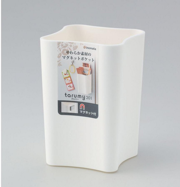 이노마타 마그네틱 자석 부착형 소품 수납함 슬림, 3개, 화이트