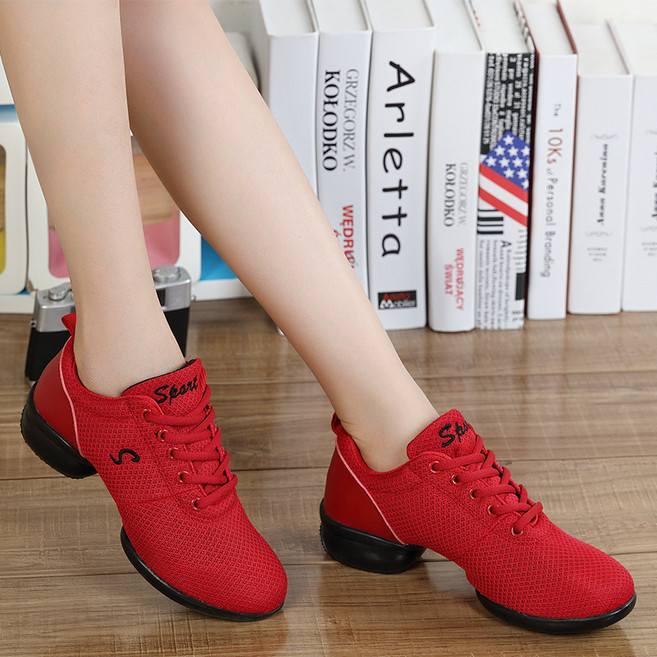 발편한여성라인댄스운동화 스포츠댄스화 소프트경량 여성댄스화3cm굽 굽낮은 빅사이즈 댄스화