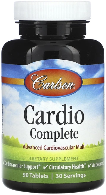칼슨 카디오 컴플리트 어드밴스드 카디오바스큘러 종합비타민 90정 - 쿠팡