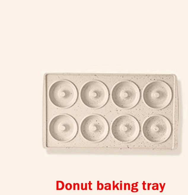 DMWD 전기 샌드위치 메이커 타이밍 와플 메이커 아침 토스터 도넛 베이킹 머신 다기능 계란 타코야키 케이, 01 Donut Plate